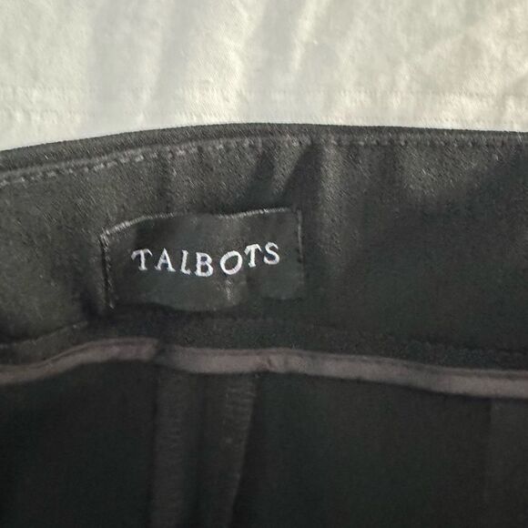 Talbots black Refined Bi-Stretch straight leg Pants w side zip size 4P- NWOT - Picture 12 of 12